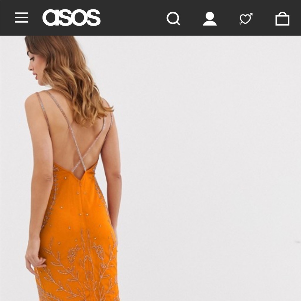 Cowl neck midi dress allover embellishment